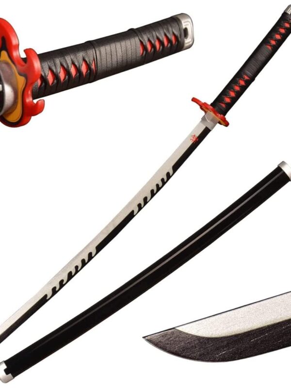 Tanjiro's new katana {104 cm} (Wood) + Katana Stand