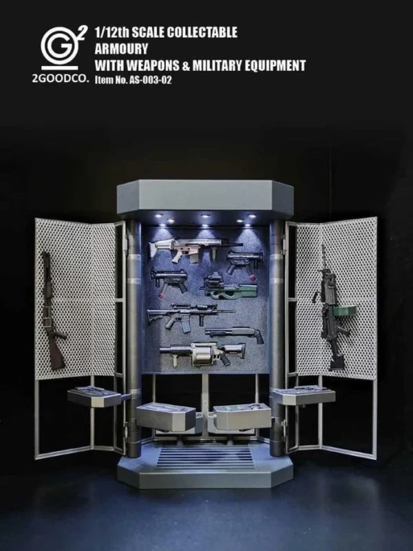 2 Good Co - 1:12 Armory with Military Weapons Display Box